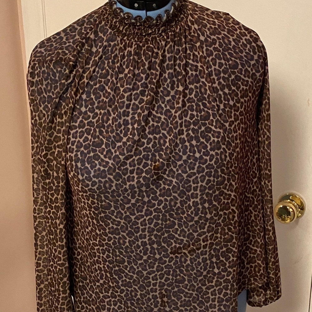 Leopard print long sleeved shirt. Size small.